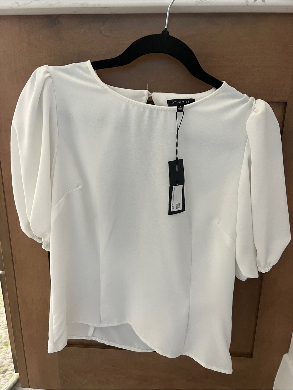 Dynamite Ivory Puff Sleeve Blouse